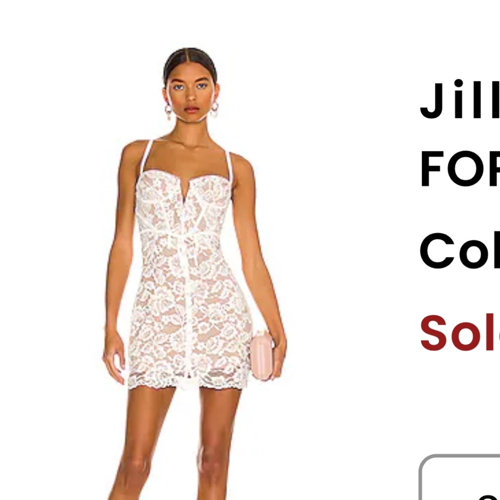 For Love and Lemons White Lace Mini Dress